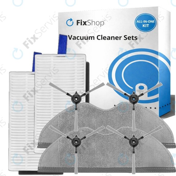 Sada náhradných dielov pre Xiaomi Robot Vacuum E5 (2x Filter, 4x Bočná kefa, 2x Mopovacia utierka)