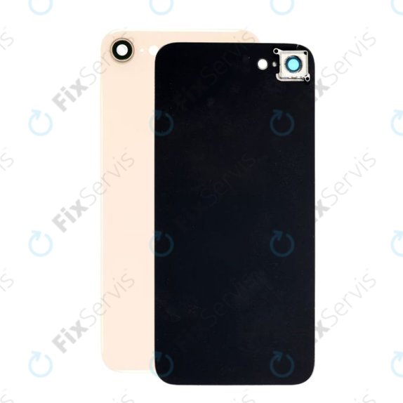 Apple iPhone 8 - Sklo Zadného Housingu + Sklíčko Zadnej Kamery (Gold)