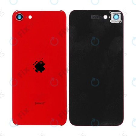 Apple iPhone SE (2nd Gen 2020) - Sklo Zadného Housingu + Sklíčko Zadnej Kamery (Red)