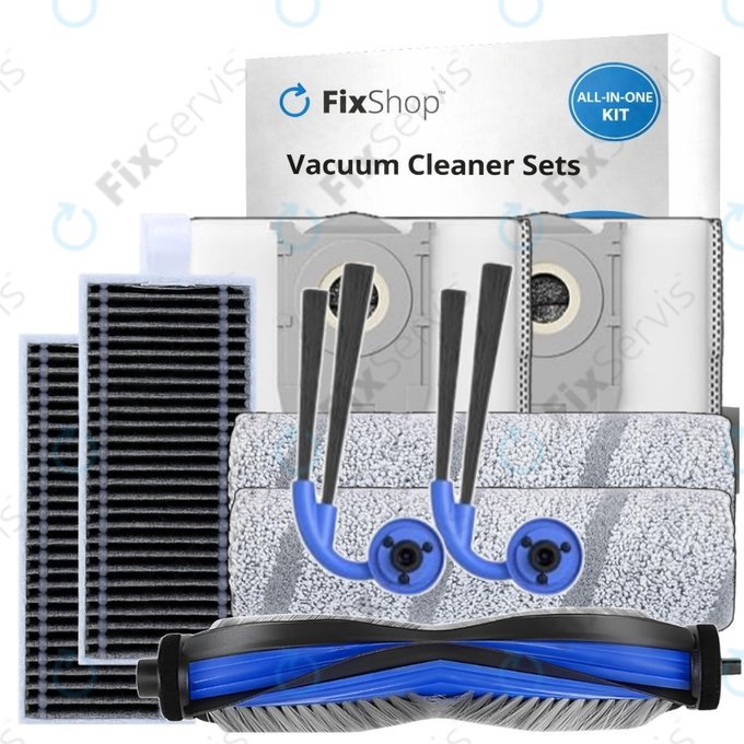 Sada náhradných dielov pre Ecovacs Deebot X11 Pro, X11 (1x Hlavná kefa, 2x Filter, 2x Bočná kefa, 2x Mopovacia utierka, 2x Prachové vrecko)