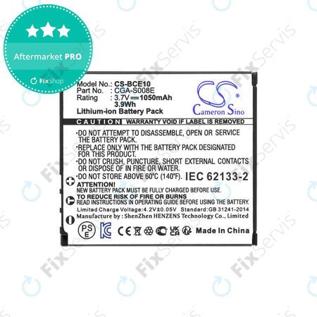 Batéria pre Panasonic Lumix DMC, 1050mAh, Li-Ion, 3.7V, DMW-BCE10, HQ