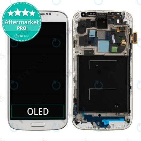 Samsung Galaxy S4 i9505 - LCD Displej + Dotykové Sklo + Rám (White Frost) OLED