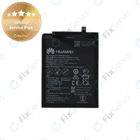 Huawei Mate 10 Lite, Honor 7X, Nova 2 Plus, P Smart Plus (Nova 3i), P30 Lite, P30 Lite 2020 - Batéria HB356687ECW 3240mAh - 24022598, 24022698, 24022872 Genuine Service Pack
