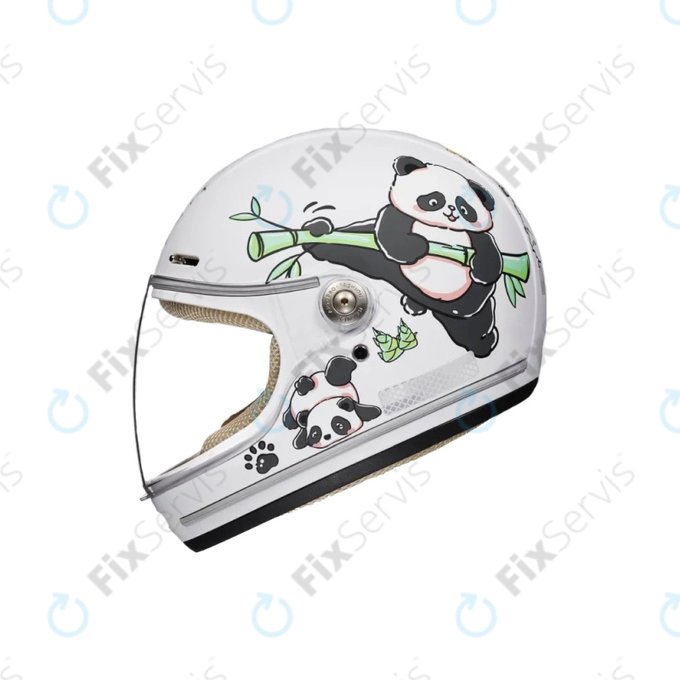 Detská prilba na kolobežku a bicykel (46 - 52 cm) (Panda)