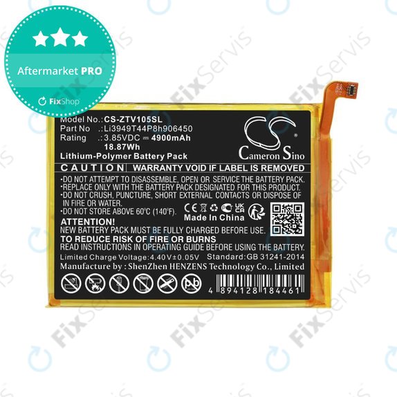 Batéria pre ZTE Blade V Smart, V30 Vita, 4900mAh, Li-Pol, 3.85V, Li3949T44P8h906450, HQ