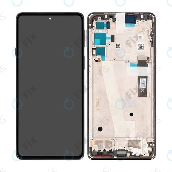 Motorola Edge 20 XT2143 - LCD Displej + Dotykové sklo + Rám (Grey) - 5D68C19192 Genuine Service Pack