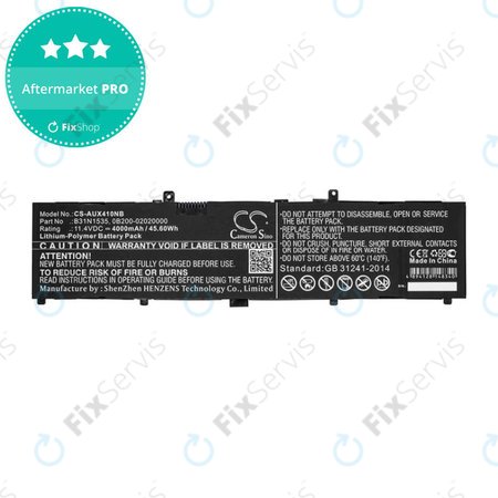 Batéria pre Asus UX310, UX310UAK, UX410UQ, 4000mAh, Li-Pol, 11.4V, B31N1535, HQ