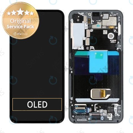 Samsung Galaxy S22 S901B - LCD Displej + Dotykové Sklo + Rám (Grey) - GH82-27520E, GH82-27521E Genuine Service Pack