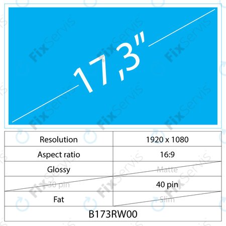 17.3 LCD Fat Lesklý 40 pin Full HD