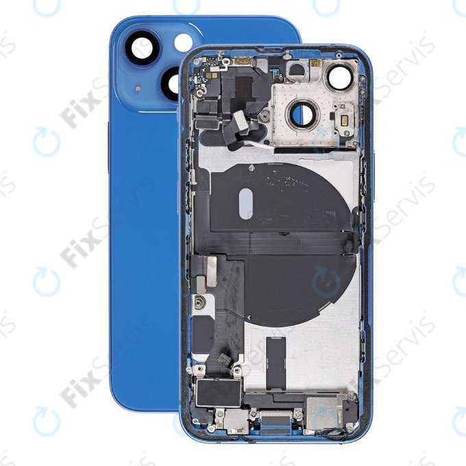 Apple iPhone 13 Mini - Zadný Housing s Malými Dielmi (Blue)
