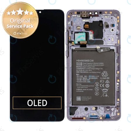 Huawei Mate 30 - LCD Displej + Dotykové Sklo + Rám + Batéria (Space Silver) - 02353EEG