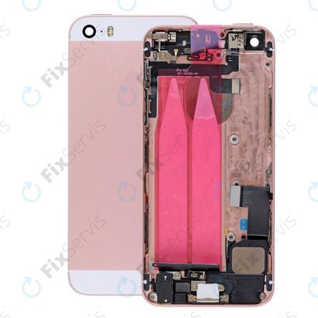 Apple iPhone SE - Zadný Housing s Malými Dielmi (Rose Gold)