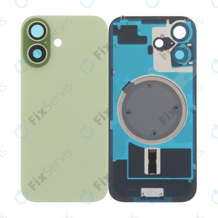Apple iPhone 17 - Sklo Zadného Housingu + Sklíčko Kamery + Kovový Pliešok + Magsafe Magnet (Sage)
