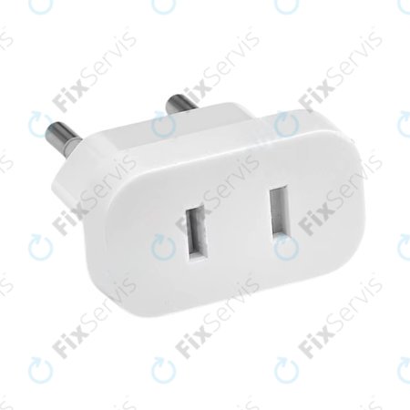 220V Napájací adaptér z US do EU (Biely)