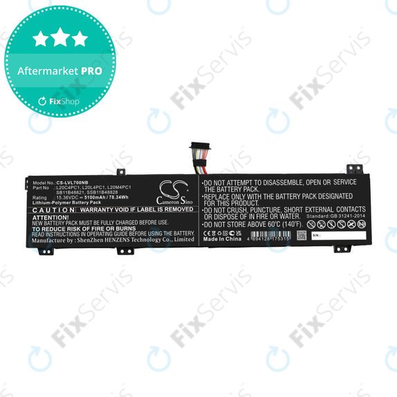 Batéria pre Lenovo Legion 5, 5 Pro, 7, 7i, R7000p, 5100mAh, Li-Pol, 15.36V, L20C4PC1, HQ
