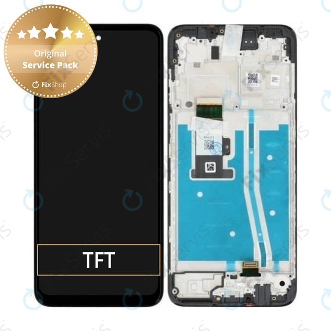 Motorola Moto G53 5G - LCD Displej + Dotykové Sklo + Rám (Black) - 5D68C22150 Genuine Service Pack