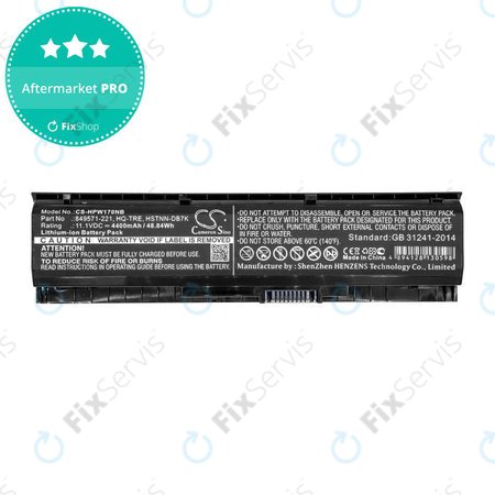 Batéria pre HP 17, Omen 17, Pavilion 17, 4400mAh, Li-Ion, 11.1V, 849571-221, HQ