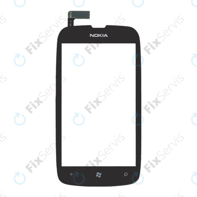 Nokia Lumia 610 - Dotykové Sklo + Rám (Black)