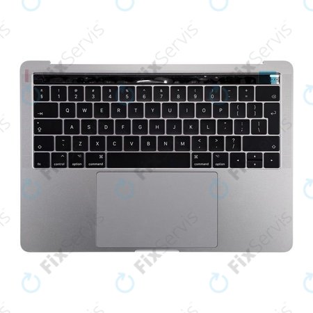 Apple MacBook Pro 13" A1706 (Late 2016 - Mid 2017) - Horný Rám Klávesnice + Klávesnica UK + Mikrofón + Trackpad + Reproduktory (Space Gray)