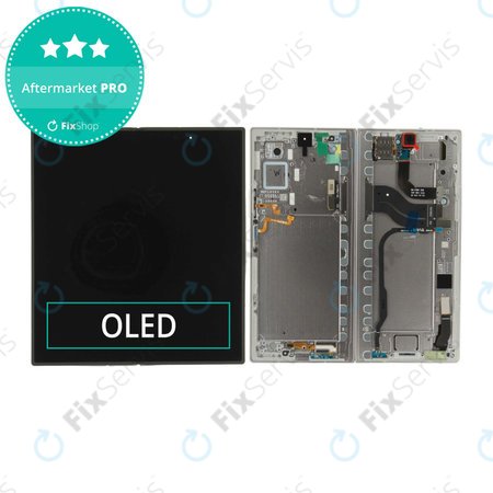 Samsung Galaxy Z Fold 7 F966B - LCD Displej + Dotykové Sklo + Rám (Silver Shadow) OLED