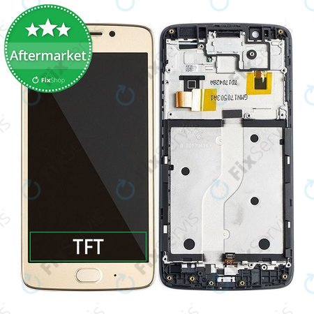 Motorola Moto G5 XT1676 - LCD Displej + Dotykové Sklo + Rám (Gold) TFT