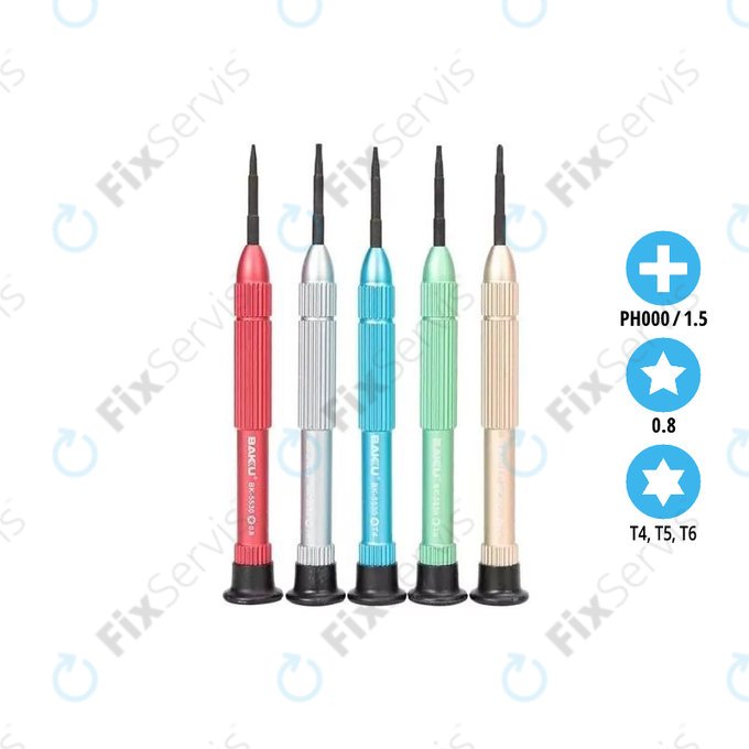 Baku BK-5530 - Sada Skrutkovačov na Servis Notebookov (5ks)