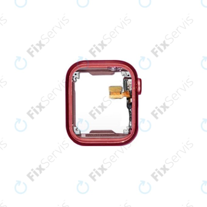 Apple Watch 7 41mm - Housing s Korunkou + Tlačidlo Domov + Mikrofón Aluminium (Red)