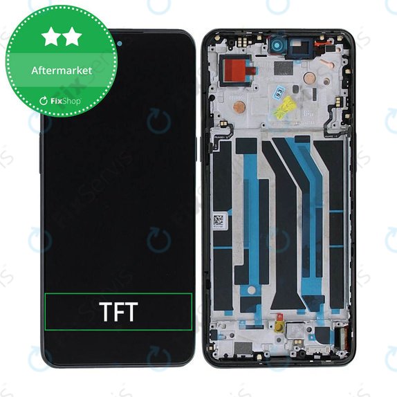 OnePlus 10T - LCD Displej + Dotykové Sklo + Rám (Moonstone Black) TFT