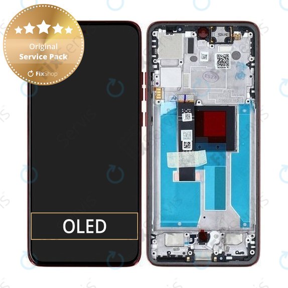 Motorola Edge 50 Neo - LCD Displej + Dotykové Sklo + Rám (Poinciana) - 5D68C28684 Genuine Service Pack