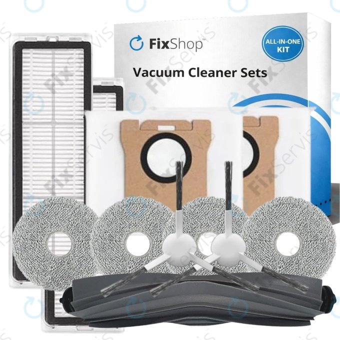 Sada náhradných dielov pre Xiaomi Dreame L10s Ultra, Xiaomi Dreame L10s Pro (1x Hlavná kefa, 2x Filter, 2x Bočná kefa, 4x Mopovacia utierka, 2x Prachové vrecko)