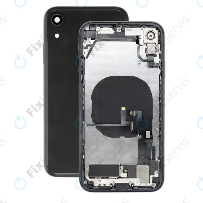 Apple iPhone XR - Zadný Housing s Malými Dielmi (Black)