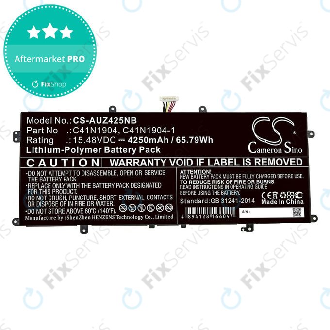 Batéria pre Asus Zenbook 13, Zenbook 14, 4250mAh, Li-Pol, 15.48V, C41N1904, HQ