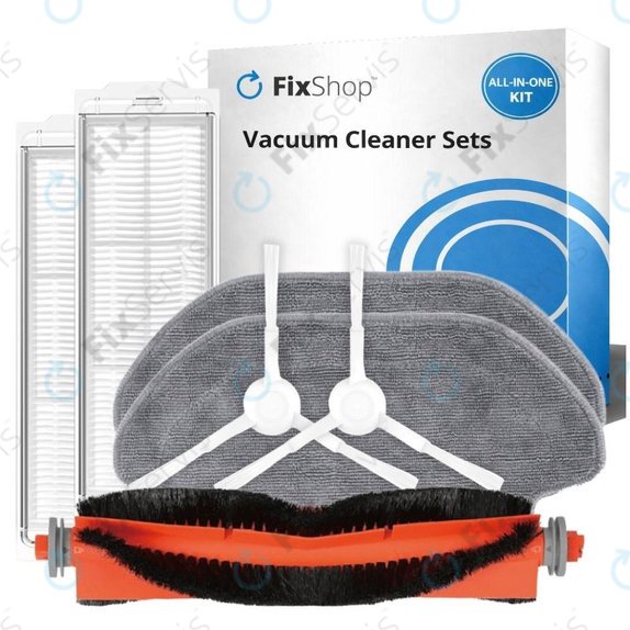 Sada náhradných dielov pre Xiaomi Robot Vacuum S10, S10 EU, S12 (1x Hlavná kefa, 2x Filtre, 2x Bočné kefy, 2x Mopovacie utierky)