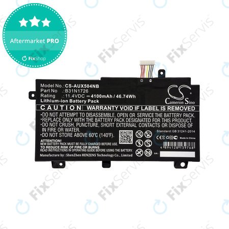 Batéria pre Asus TUF 504, 505, 554, 656, FX504, Tuf Gaming A15, 4100mAh, Li-Ion, 11.4V, B31N1726, HQ