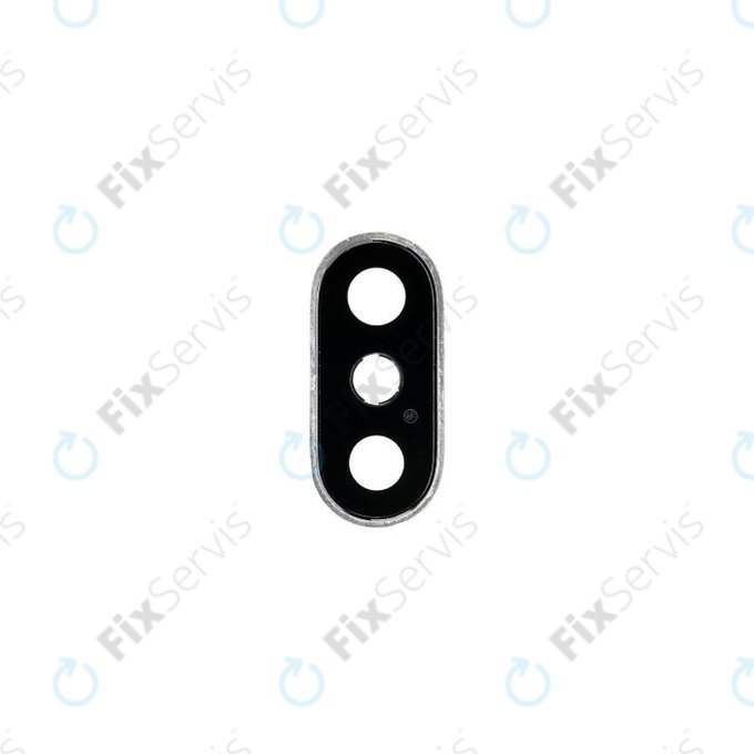 Apple iPhone XS Max - Sklíčko Kamery s Rámom (Silver)