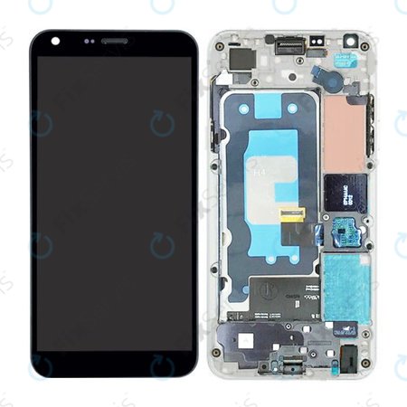 LG Q6 M700N - LCD Displej + Dotykové Sklo + Rám (Biela)