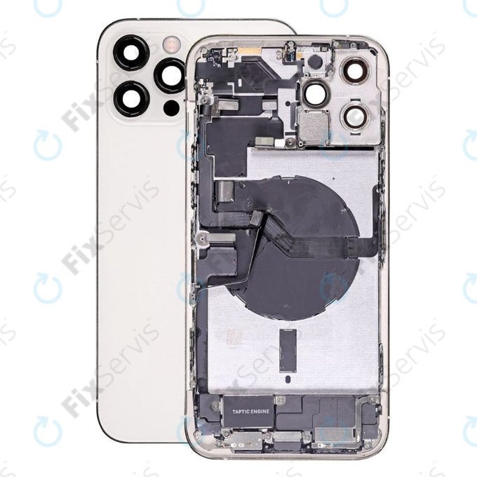 Apple iPhone 12 Pro Max - Zadný Housing s Malými Dielmi (Silver)