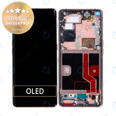 Oppo Find X2 Pro - LCD Displej + Dotykové Sklo + Rám (Orange) - 5D68C21151 Genuine Service Pack