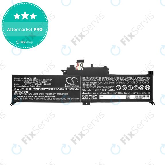 Batéria pre Lenovo ThinkPad Yoga 260, 2900mAh, Li-Ion, 15.2V, 00HW026, HQ