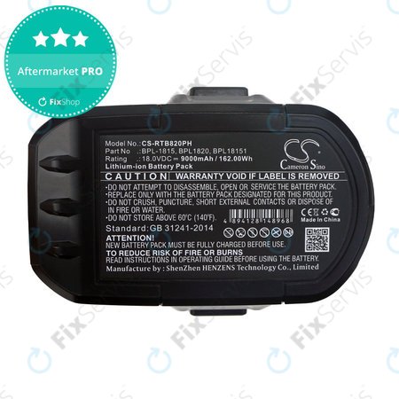 Batéria pre Ryobi BID1821, CCC, CTR-180l, P200, P600, P730, 9000mAh, Li-Ion, 18V, BPL-1815, HQ