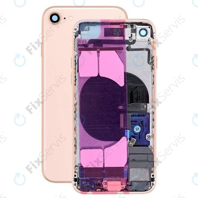 Apple iPhone 8 - Zadný Housing s Malými Dielmi (Gold)