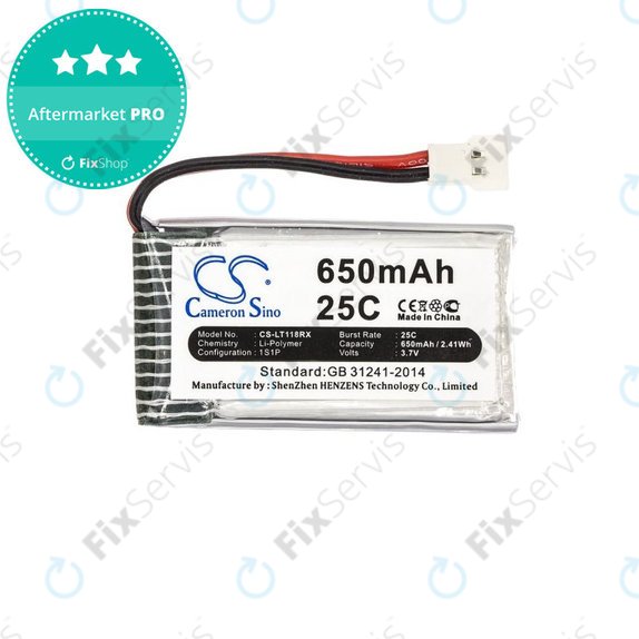 Batéria pre Hubsan X4 H107, 650mAh, Li-Pol, 3.7V, H107C-A24, HQ