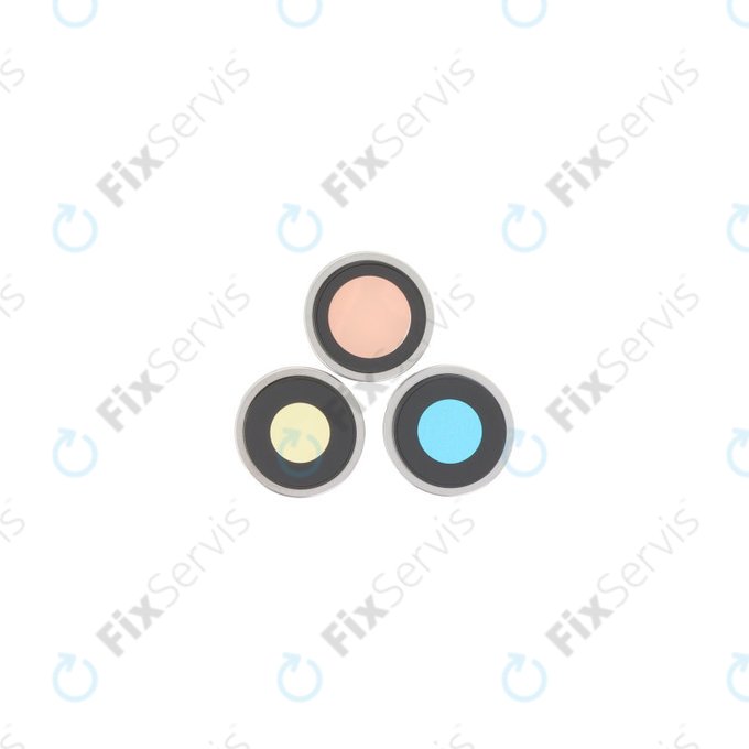 Apple iPhone 16 Pro, 16 Pro Max - Sklíčko Zadnej Kamery s Rámom (White Titanium) - 3ks