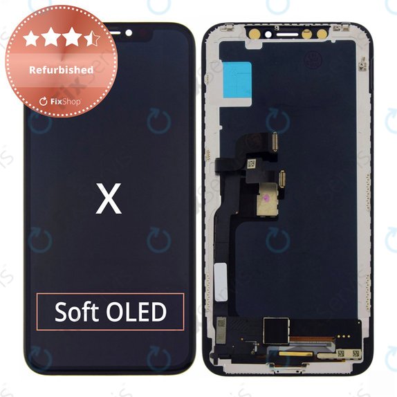 Displej pre iPhone X, Dotykové sklo s rámom, Refurbished