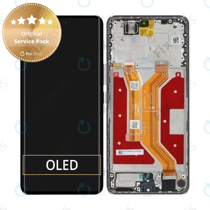 Honor Magic7 Lite - LCD Displej + Dotykové Sklo + Rám (Titanium Purple) - 0235AMMP Genuine Service Pack