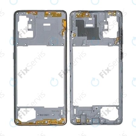 Samsung Galaxy A71 A715F - Stredný Rám (Prism Crush Silver) - GH98-44756B Genuine Service Pack