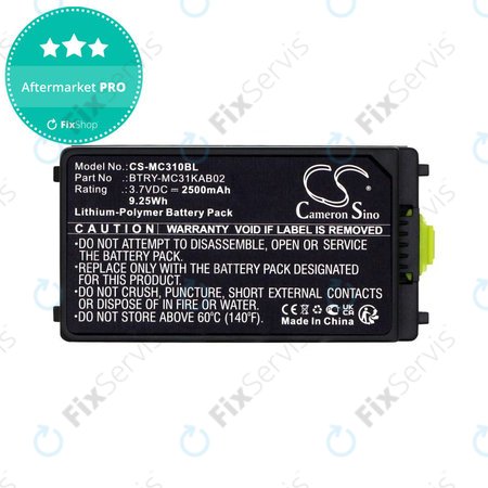 Batéria pre Symbol, Zebra MC3100, MC3190, 2500mAh, Li-Pol, 3.7V, BTRY-MC31KAB02, HQ