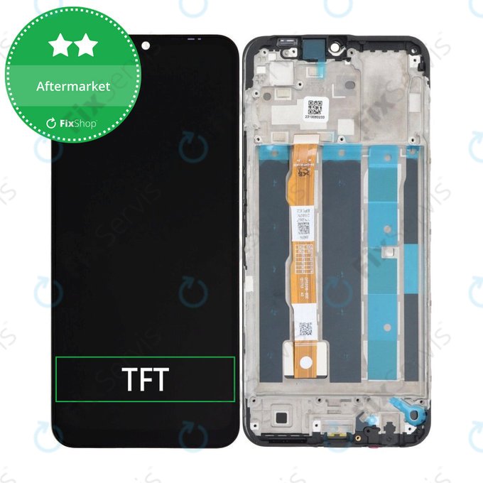 Vivo Y16 V2204 V2214 - LCD Displej + Dotykové Sklo + Rám (Stellar Black) TFT