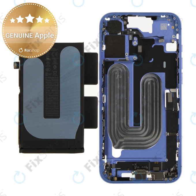 Stredný Rám s Batériou pre iPhone 16 Plus | Blue | ZD076-00687 | Genuine Apple