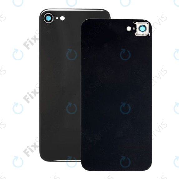 Apple iPhone SE (2nd Gen 2020) - Sklo Zadného Housingu + Sklíčko Zadnej Kamery (Black)